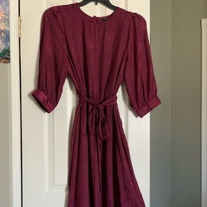 Banana Republic satin/silk style dress. burgundy, size 12